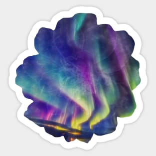 Northern Lights Flower Sticker